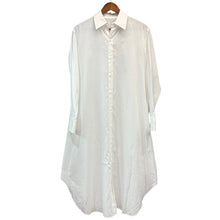Lade das Bild in den Galerie-Viewer, power of the WHITE yohji yamamoto パワーオブザホワイトヨウジヤマモト 60/-LAWN LONG DRESS SHIRT ロングドレスシャツ PE-B63-004 1 ホワイト 15809