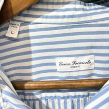 이미지를 갤러리 뷰어에 로드 , Errico Formicola エリコフォルミコラ テンセル地ストライプシャツ 14356