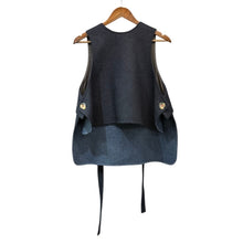 画像をギャラリービューアに読み込む, ENFOLD エンフォルド 23AW WIDE BOX VEST ワイドボックスメルトンベスト 300GA230-1090 38 ネイビー 14812