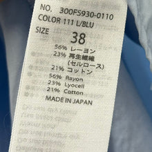 画像をギャラリービューアに読み込む, ENFOLD エンフォルド 22SS ランダムフレアシャツ 300FS930-0110 38 ブルー R14647