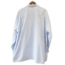画像をギャラリービューアに読み込む, Marvine Pontiak Shirt Makers マーヴィンポンティアックシャツメーカーズ Open Collar SH ストライプオープンカラーシャツ F ブルー MPSM-1903S 14858