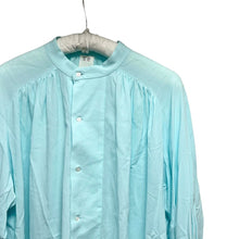 画像をギャラリービューアに読み込む, seya セヤ 23SS SHAHNAMEH SHIRT IN TURQUOISE SWEET TWILL タックデザインブラウス シャツ 2 ブルー 3486
