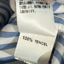 이미지를 갤러리 뷰어에 로드 , Errico Formicola エリコフォルミコラ テンセル地ストライプシャツ L ブルー 15084