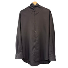 Load image into Gallery viewer, OVERCOAT オーバーコート 23AW Hooded Wool Shirt フードウールシャツ F23T011-NKWS 1 ブラック 15307