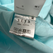 画像をギャラリービューアに読み込む, seya セヤ 23SS SHAHNAMEH SHIRT IN TURQUOISE SWEET TWILL タックデザインブラウス シャツ 2 ブルー 3486