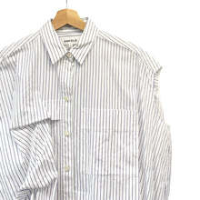 이미지를 갤러리 뷰어에 로드 , ENFOLD エンフォルド 22SS ドビーストライプタックノースリーブシャツ 300FS230-1820 38 ホワイト R14711