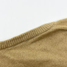 画像をギャラリービューアに読み込む, FAKE LONDON フェイクロンドン ユニオンジャック ピュアカシミヤVネックニットセーター キャメル 3497