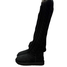画像をギャラリービューアに読み込む, TAO×UGG タオ アグ 22AW ケーブルニットドッキングムートンブーツ TJ-K101 26cm ブラック 14839