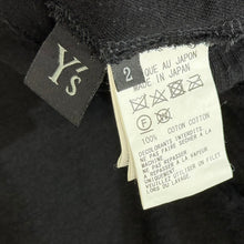 Load image into Gallery viewer, Y's ワイズ 23SS 七分袖ショート丈デザインカットソー YZ-T70-078 2 ブラック 14758