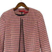 Load image into Gallery viewer, HUGO BOSS ヒューゴボス ツイードセットアップ ノーカラージャケット ドレスワンピース ピンク R14624