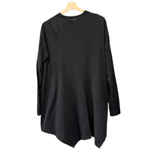 画像をギャラリービューアに読み込む, ENFOLD エンフォルド 20AW スビン天竺サイドドレープ長袖Tシャツ 300DA280-2420 38 ブラック 14559