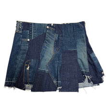 Load image into Gallery viewer, JUNYA WATANABE ジュンヤワタナベ 06AW スタッズデザイン再構築デニムミニスカート JR-S095 14214