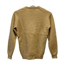 画像をギャラリービューアに読み込む, FAKE LONDON フェイクロンドン ユニオンジャック ピュアカシミヤVネックニットセーター キャメル 3497