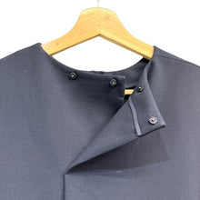 画像をギャラリービューアに読み込む, ENFOLD エンフォルド 19SS ダブルクロススクエアBOXプルオーバーカットソー シャツ ブラウス 300CS230-0470 36 ネイビー 14564