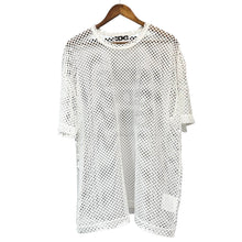 Lade das Bild in den Galerie-Viewer, CDG by COMME des GARCONS コムデギャルソン 24SS OVERSIZED MESH T-SHIRT オーバーサイズメッシュTシャツ SZ-T077 M ホワイト R14727