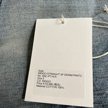 Load image into Gallery viewer, ANCELLM アンセルム INDIGO STRAIGHT 5P DENIM PANTS ユーズド加工ストレートデニムパンツ ANC-PT10-A