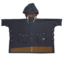 이미지를 갤러리 뷰어에 로드 , PLAN C プランシー 22AW LOOK4 ケープコート ポンチョ MNCAD53AUZTPA04 36 ネイビー R14613