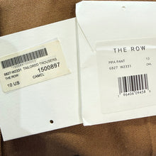 将图片加载到图库查看器,THE ROW ザロウ PIPA PANT ウールシルクワイドストレートパンツ 10 キャメル 15162