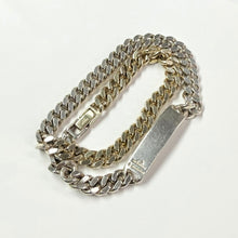 画像をギャラリービューアに読み込む, BUNNEY バニー DOUBLE TOUR GOLD DIP IDENTITY CHAIN 2トーンチェーンブレスレット シルバー×ゴールド 15746