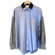 画像をギャラリービューアに読み込む, ENFOLD エンフォルド 24AW KNIT CLERIC SHIRT クレイジーパターンシャツ 300HA230-2150 38 ブルー R14718