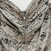 Load image into Gallery viewer, COMME des GARCONS コムデギャルソン 02SS 花柄刺繍カットオフリボンデザインノースリーブワンピース AD2001