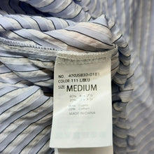 画像をギャラリービューアに読み込む, nagonstans ナゴンスタンス 26SS over flare shirt フレアストライプシャツ 470JS830-0181 M ブルー 15543