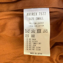 Lade das Bild in den Galerie-Viewer, AVIREX7522 アヴィレックス 22AW A-2 レザージャケット 7832950008 14199