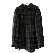 将图片加载到图库查看器,Y's ワイズ 24AW W/ CHECK RED STITCH BACK TUCKED OPEN TAB BLOUSE レッドステッチオープンタブウールチェックシャツ YO-B15-112 14228