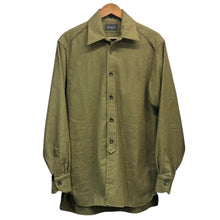 画像をギャラリービューアに読み込む, Errico Formicola エリコフォルミコラ OVER SHIRT ウール混オーバーシャツ L カーキ 15180