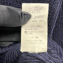 画像をギャラリービューアに読み込む, HERMES エルメス シルク混ディープVネックネックニットセーター 36 ネイビー 3472