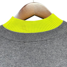 画像をギャラリービューアに読み込む, ENFOLD エンフォルド 24AW LAYERED NECK BOX PULLOVER レイヤードスリットデザインニット 300HA270-2240 グレー 38 15021