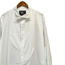 画像をギャラリービューアに読み込む, power of the WHITE yohji yamamoto パワーオブザホワイトヨウジヤマモト WA.T BROAD Z-CHEST PATCH PROPELLER GATHER リボンデザインロングシャツ PE-B93-095 2 ホワイト 15807