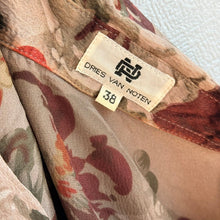 Lade das Bild in den Galerie-Viewer, DRIES VAN NOTEN ドリスヴァンノッテン オープンカラーシルク混花柄シャツ 38 ピンク 15749