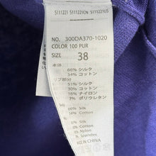 将图片加载到图库查看器,ENFOLD エンフォルド 20AW シルクコットンニットカットソー Tシャツ 300DA370-1020 38 パープル 14552