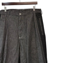 画像をギャラリービューアに読み込む, S'YTE by yohji yamamoto サイト ヨウジヤマモト 7oz TWO-TONE DENIM 5POCKET WIDE PANTS ワイドデニムパンツ UT-P20-002 2 ブラック 14821