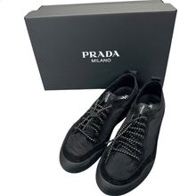 이미지를 갤러리 뷰어에 로드 , PRADA プラダ 26SS スピードロック Re-Nylon スエードスニーカー2EE469 7 1/2 ブラック 15467