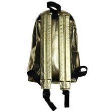 Load image into Gallery viewer, COMME des GARCONS コムデギャルソン ゴールドメタリックパイソン柄バックパック リュック GB-K204