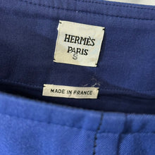 画像をギャラリービューアに読み込む, HERMES エルメス セリエボタンコットンフレアスカート 34 ブルー R14626