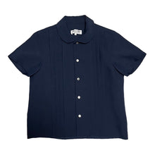 画像をギャラリービューアに読み込む, robe de chambre COMME des GARCONS ローブドシャンブル コムデギャルソン 01SS ラウンドカラープリーツ半袖シャツ RE-B005