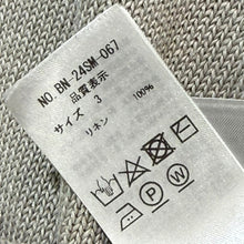 Lade das Bild in den Galerie-Viewer, BATONER×ADAM ET ROPE バトナー アダムエロペ 24SS WASHED HIGH COUNT LINEN POLO SKIPPER リネンポロスキッパーニットカットソー BN-24SM-067 14510