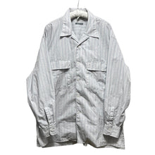 Load image into Gallery viewer, Marvine Pontiak Shirt Makers マービンポンティアックシャツメイカーズ Open Collar SH ストライプオーバーサイズオープンカラーシャツ MPSM-1903S