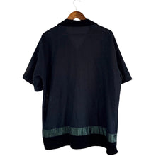 画像をギャラリービューアに読み込む, TOGA VIRILIS トーガビリリース 25SS Raschel mesh shirt ペイズリー柄パイル地切替メッシュ半袖シャツ 48 ブラック 15310