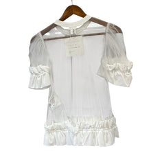 画像をギャラリービューアに読み込む, noir kei ninomiya ノワールケイニノミヤ 25SS ナイロンチュール綿ポンチカットソー Tシャツ 3O-T019 XS ホワイト 14833