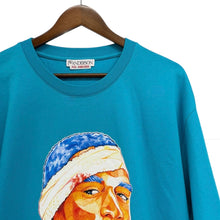 Load image into Gallery viewer, JW Anderson JWアンダーソン ポルアングラダ Blue Pol Anglada Oversized Printed Rugby Face T-shirt プリントTシャツ 14185