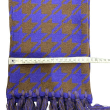 Load image into Gallery viewer, BOTT ボット 24AW HOUNDSTOOTH HOODED SCARF ハウンドトゥースフーデットスカーフ マフラー F パープル 15425