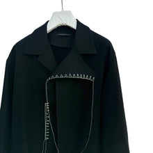 画像をギャラリービューアに読み込む, Y's ワイズ 24AW W/ FLANNEL HAND STITCHED LEFT FACING SHIRT JACKET ウールフランネルハンドステッチジャケット YO-J14-113 14229