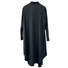 Lade das Bild in den Galerie-Viewer, S'YTE by yohji yamamoto サイト ヨウジヤマモト WASHER FINISHED WOOL GABARDINE SHIRT DRESS WITH DOUBLE-TAILORED RIGHT FRONT ウールギャバジンデザインシャツ UY-B02-101 2 ブラック 15828