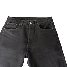 Load image into Gallery viewer, Maison Martin Margiela メゾンマルタンマルジェラ アーティザナル レザー切替再構築ブラックデニムパンツ 14530