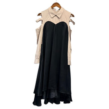 Lade das Bild in den Galerie-Viewer, ha za ma ハザマ 20SS シャツとドレスの二重装 ワンピース S ブラック 15449
