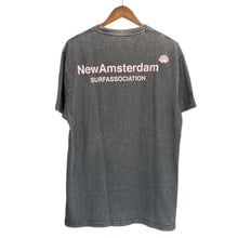 Load image into Gallery viewer, New Amsterdam Surf Association ニューアムステルダムサーフアソシエーション Logo tee black ガーメントダイ加工プリントTシャツ 14152